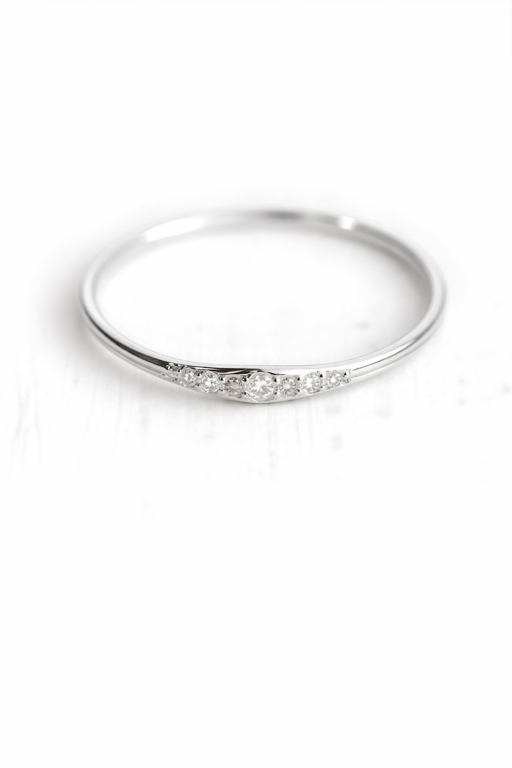 925 sterling silver Dainty Moissanite Ring - GEMPARA