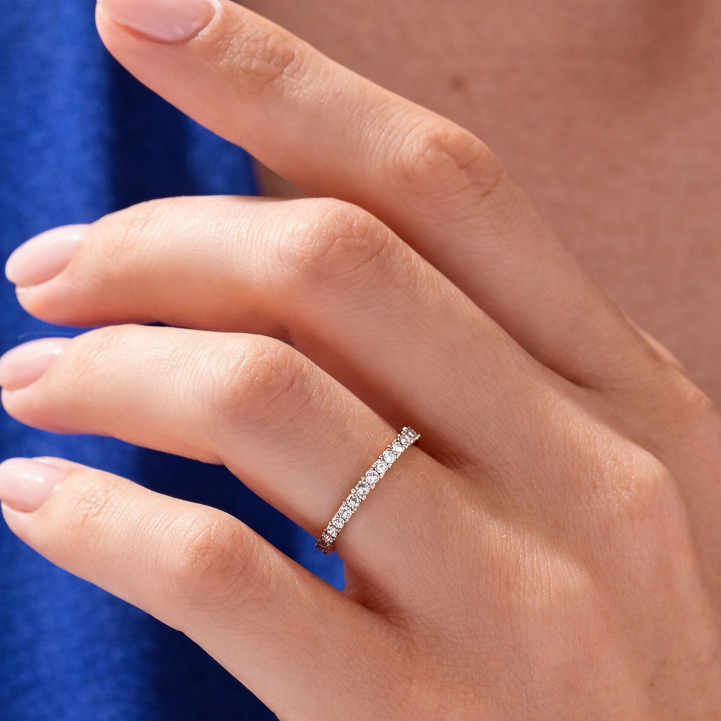 925 sterling silver Vintage Baguette Cut Ring Moissanite Ring - GEMPARA