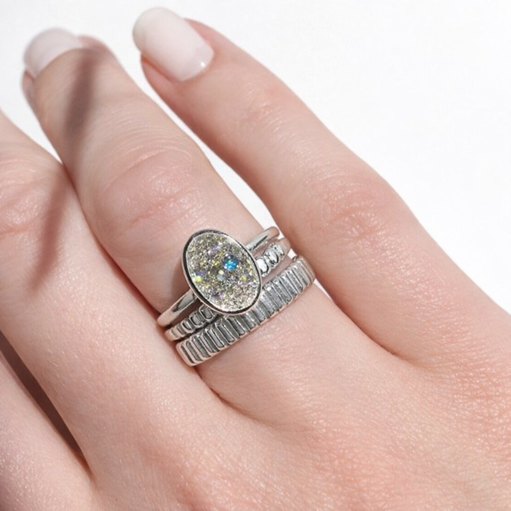 925 sterling silver Vintage 2CT Oval Cut Bezel Set Moissanite Solitaire Ring - GEMPARA