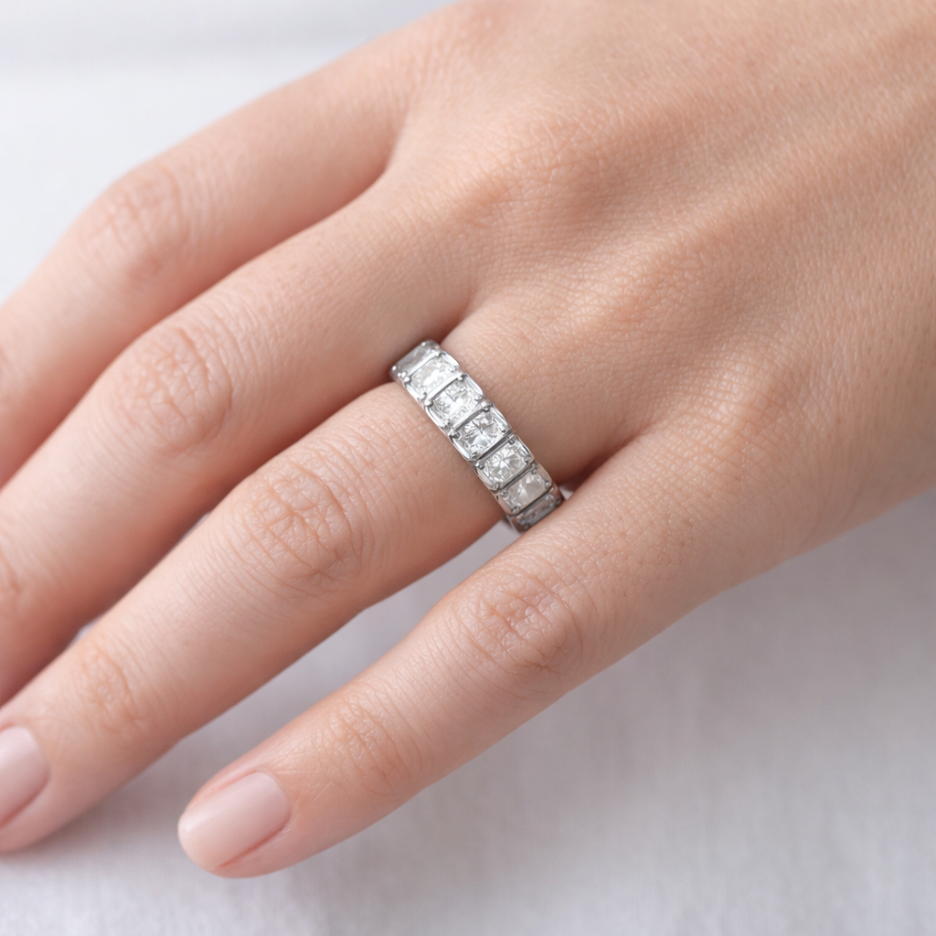 925 Sterling silver Eternity ring - GEMPARA
