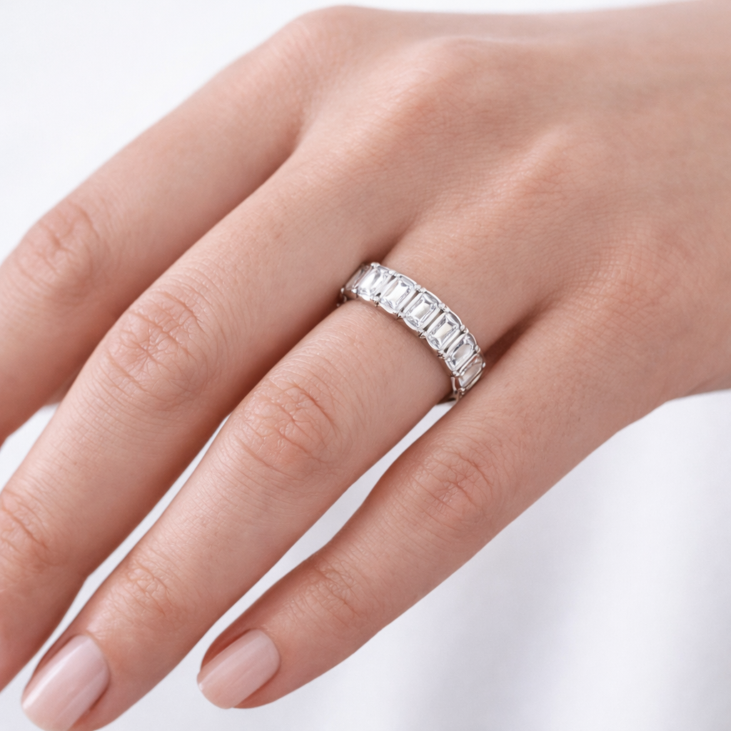 925 Sterling silver Eternity ring - GEMPARA