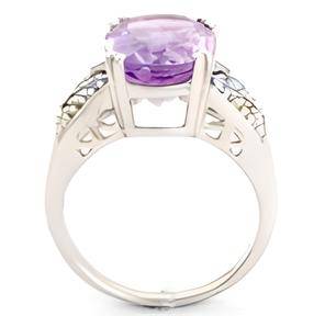 2CT Amethyst Multi Stone Ring - GEMPARA