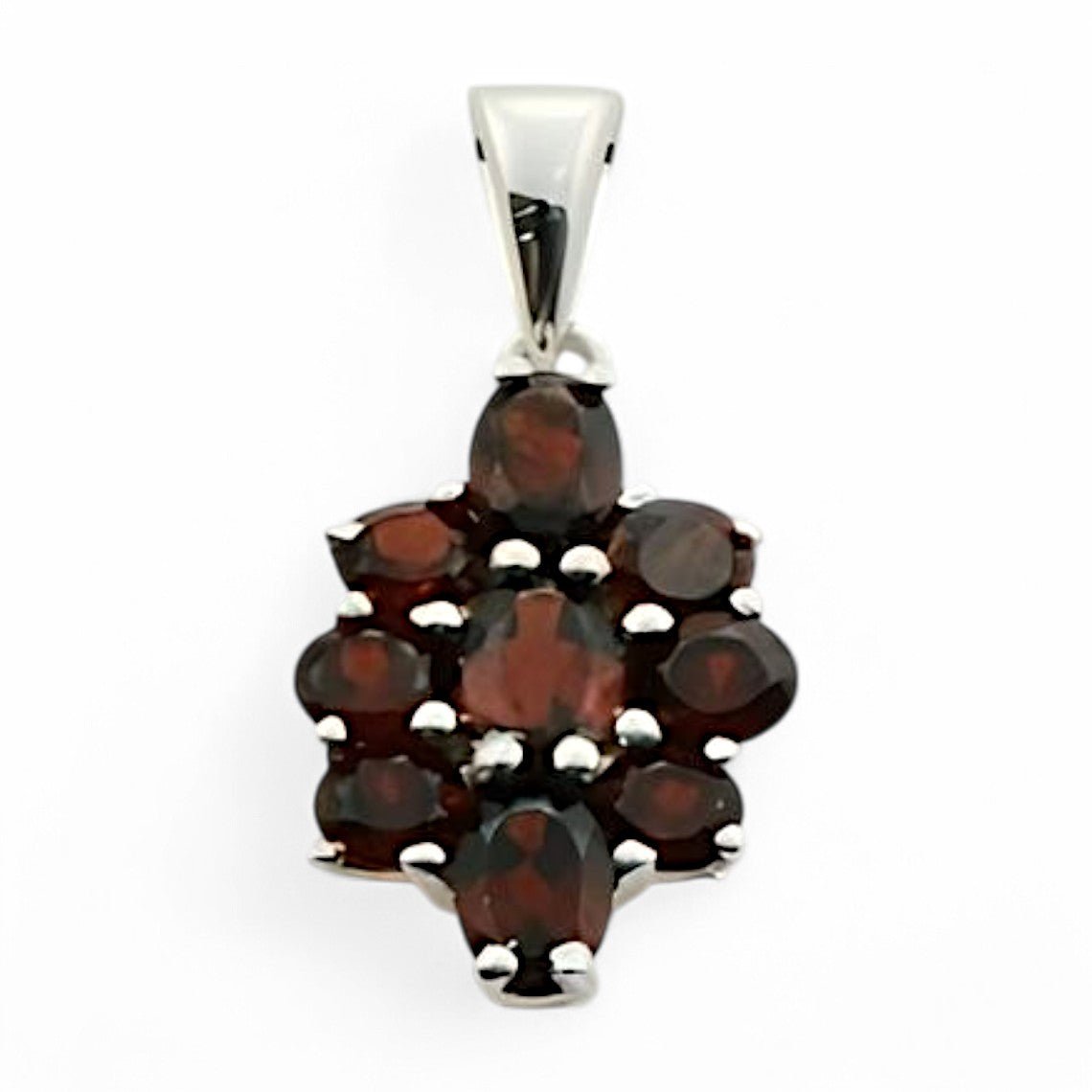 2CT Crimson Ember Red Oval Garnet Pendent - GEMPARA