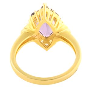 2CT Marquise Amethyst and Tanzanite Ring - GEMPARA