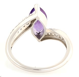 2CT Marquise Bypass Amethyst Ring - GEMPARA