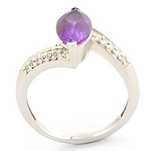 2CT Marquise Bypass Amethyst Ring - GEMPARA
