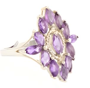 2CT Marquise Cluster Amethyst Ring - GEMPARA