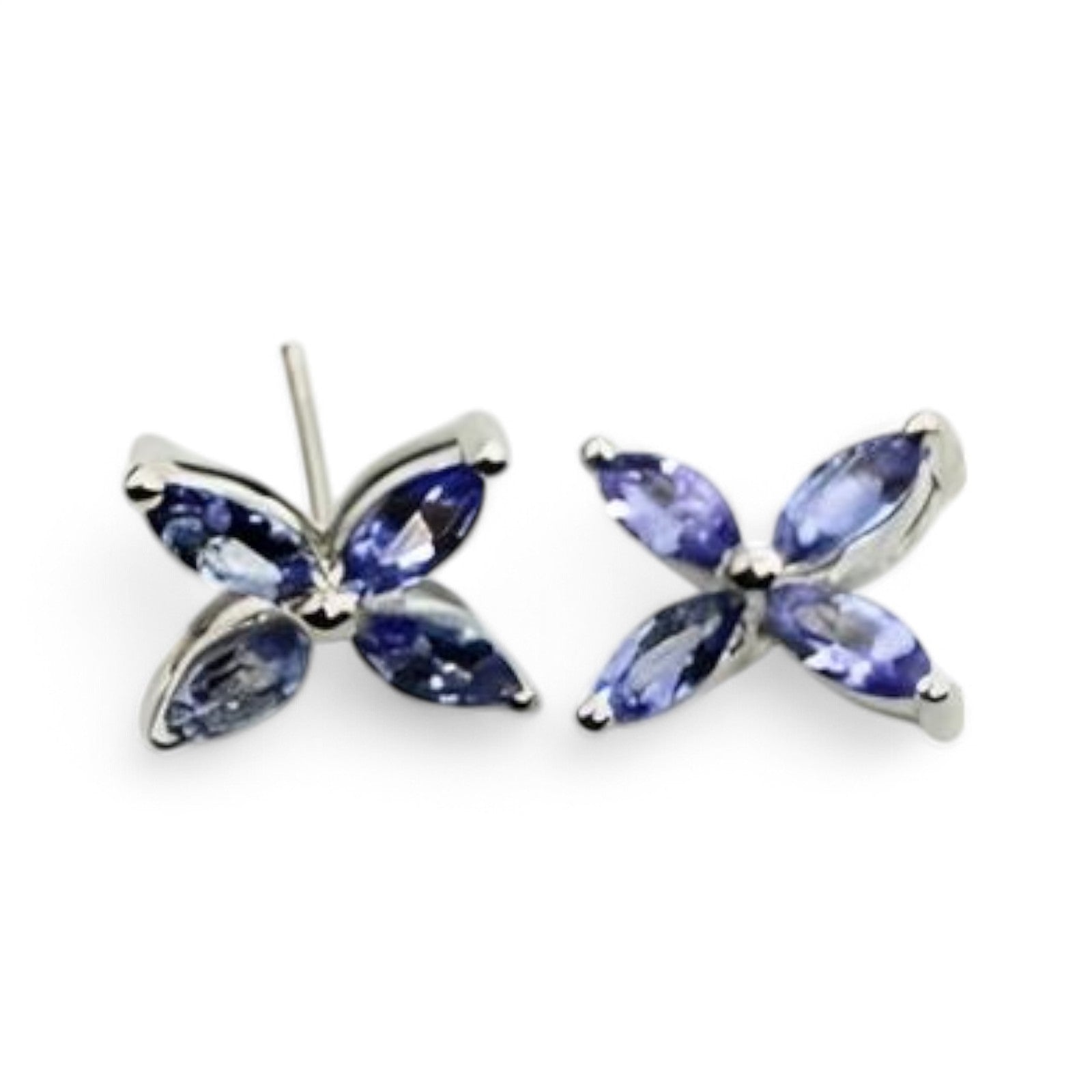 2CT Marquise Tanzanite Studs - GEMPARA