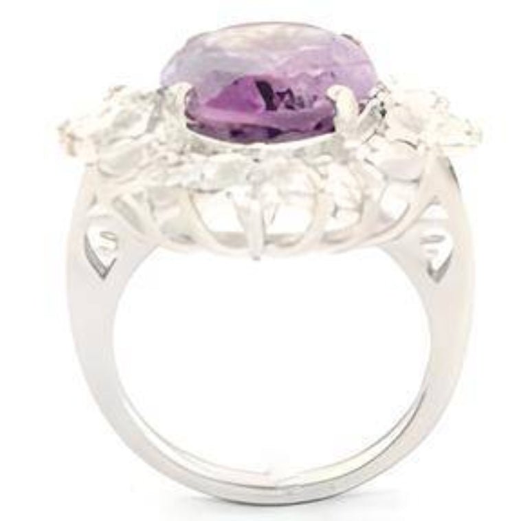 2CT Oval Amethyst Cluster Ring - GEMPARA