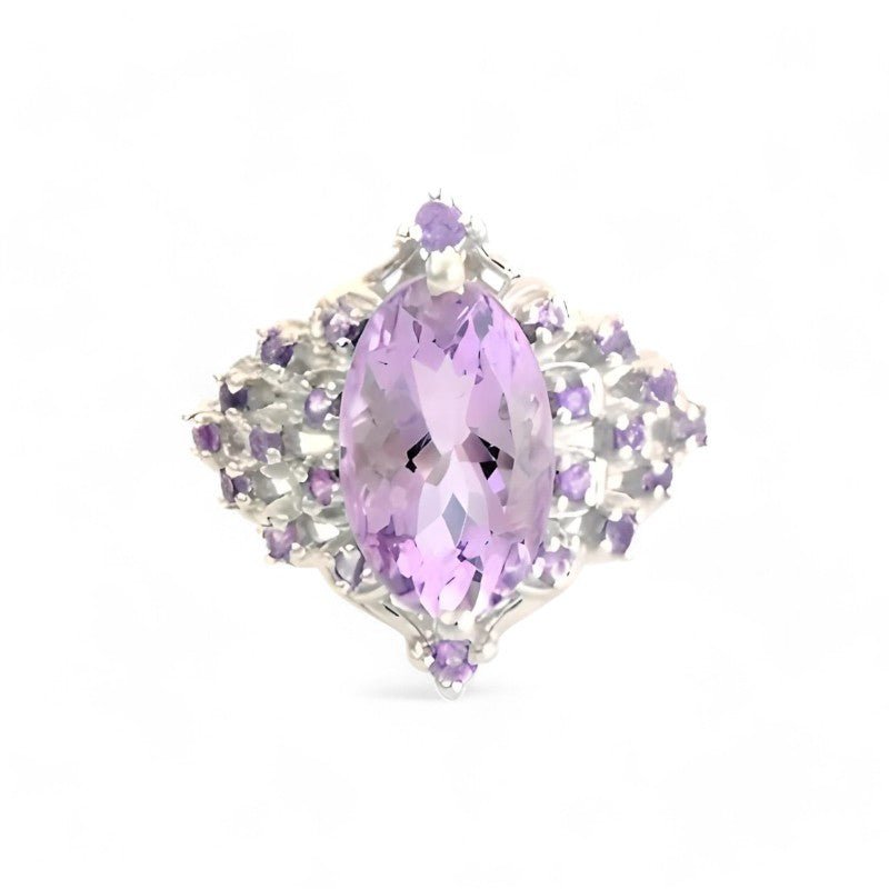 2CT Oval Amethyst Cluster Ring - GEMPARA