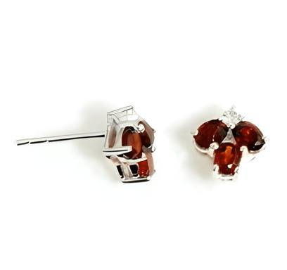 2CT Oval Garnet Earrings - GEMPARA