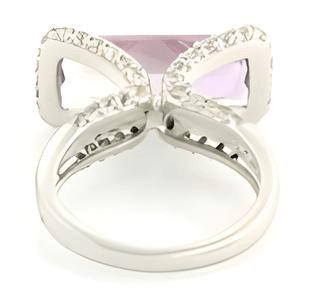 Amethyst Octo Solitaire Cocktail  Ring - GEMPARA