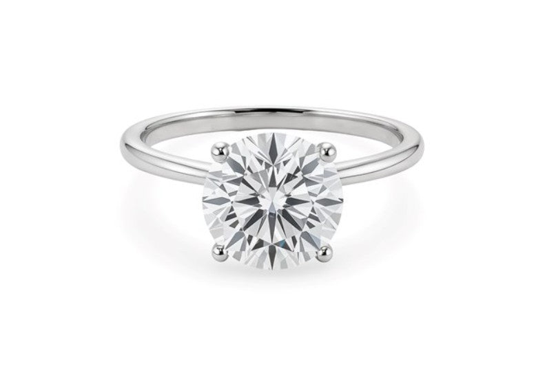 Classic 2.00 ct Round Natural Diamond Solitaire Ring – 14K Solid Gold (SI–G/H Minimum)