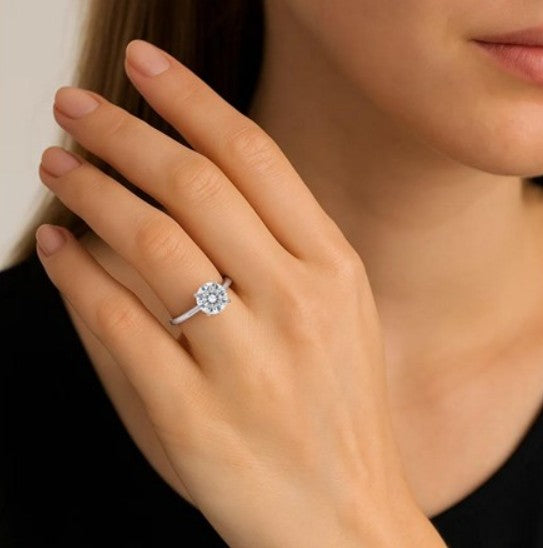 Classic 2.00 ct Round Natural Diamond Solitaire Ring – 14K Solid Gold (SI–G/H Minimum)