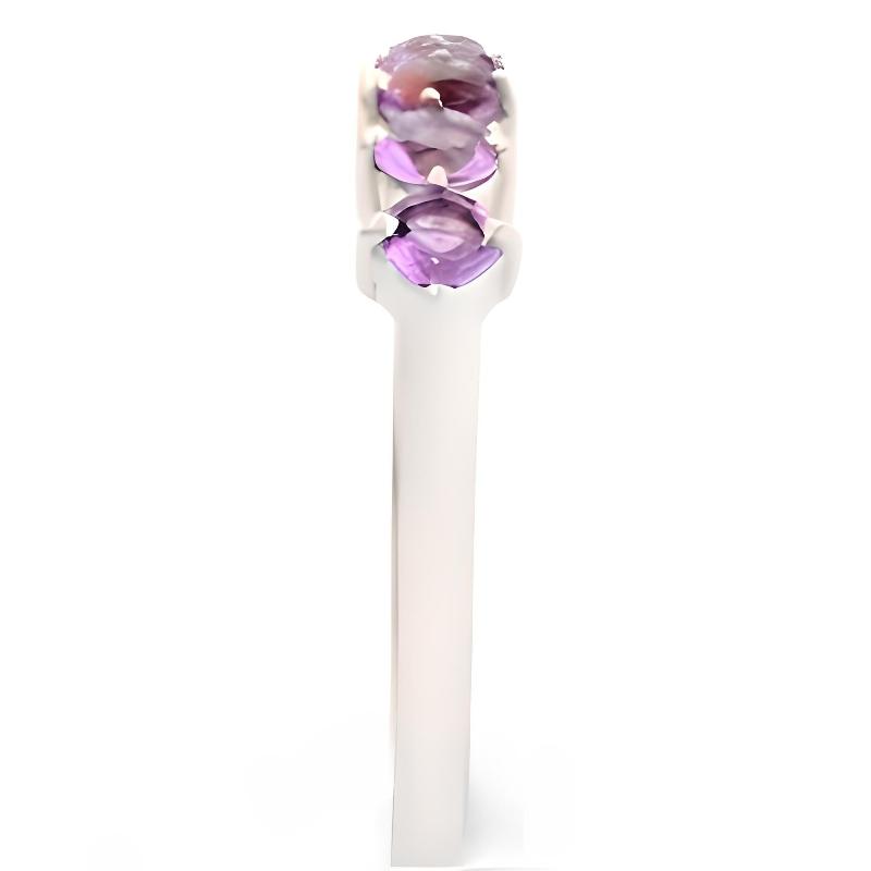 2CT Round Linear Amethyst Ring - GEMPARA