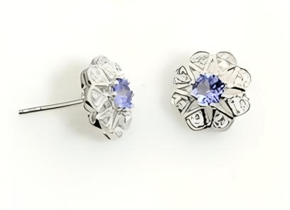 2CT Round Tanzanite Studs - GEMPARA