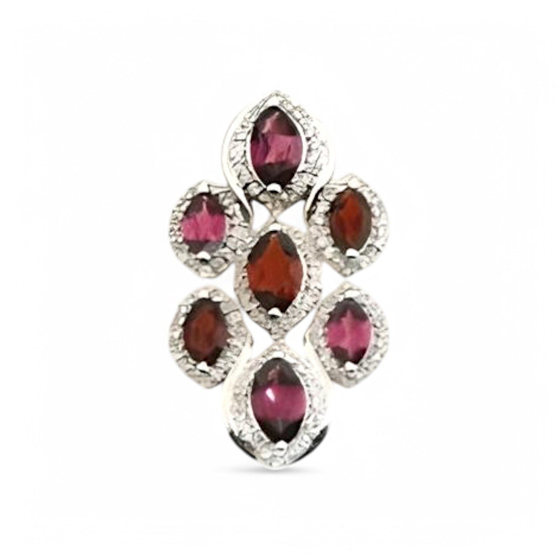 2CT Scarlet Starlight Red Garnet Marquise Pendent - GEMPARA