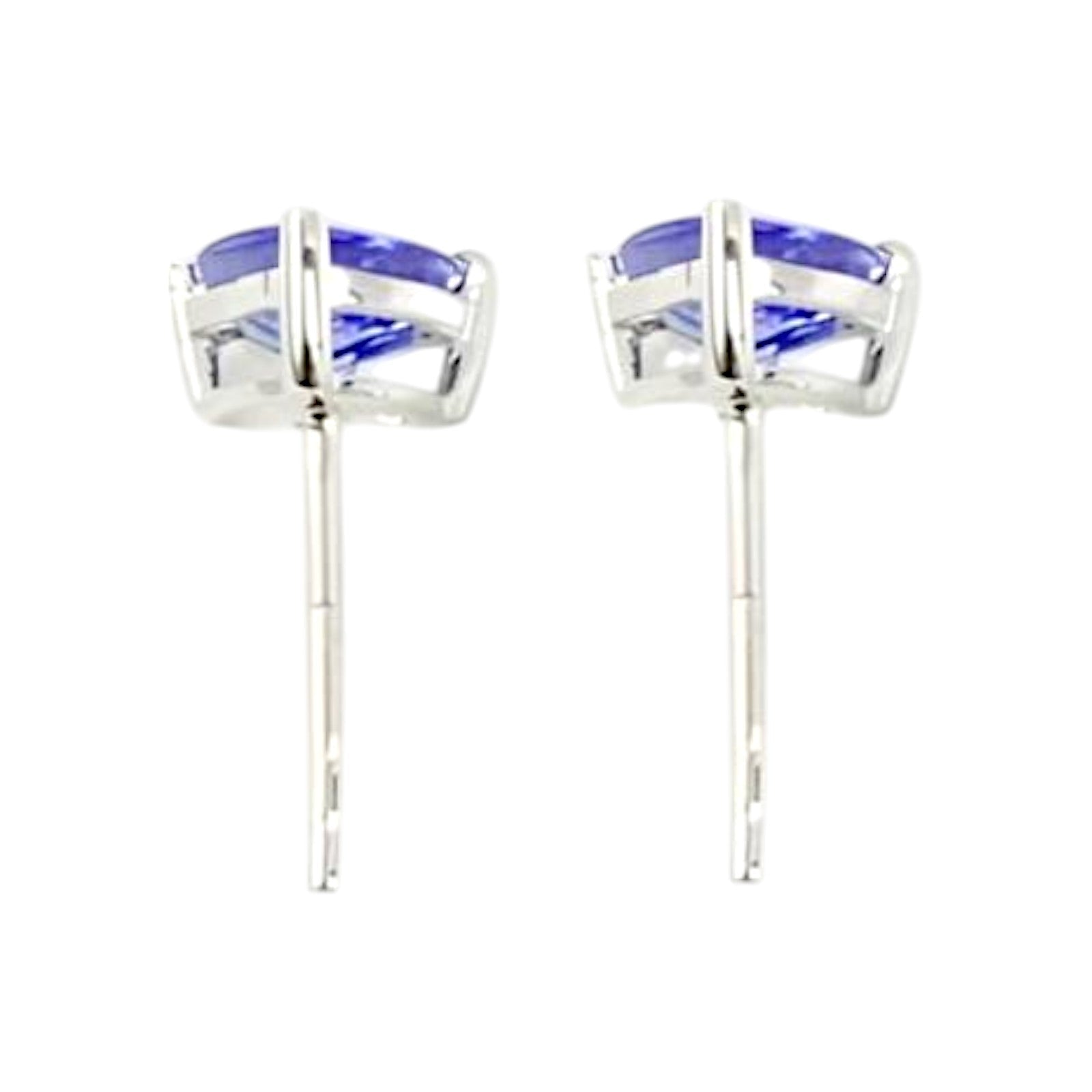 2CT Tanzanite Trillion Studs - GEMPARA