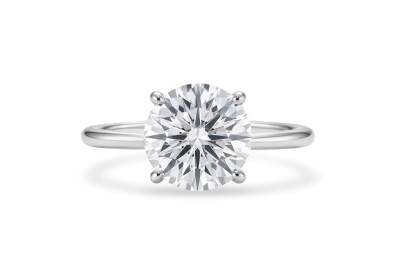 Classic 3.00 ct Round Natural Diamond Solitaire Ring – 14K Solid Gold (SI–G/H Minimum)