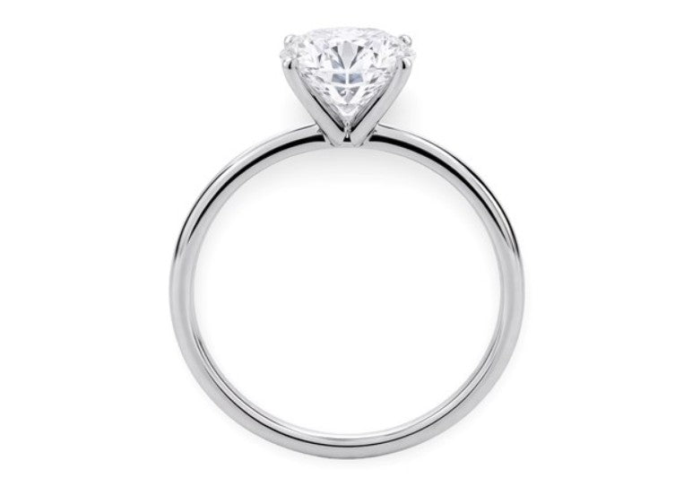 Classic 3.00 ct Round Natural Diamond Solitaire Ring – 14K Solid Gold (SI–G/H Minimum)