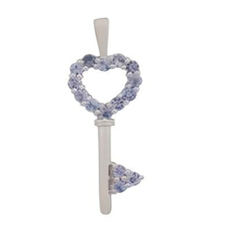 4CT Round Key to Heart Tanzanite Pendent - GEMPARA