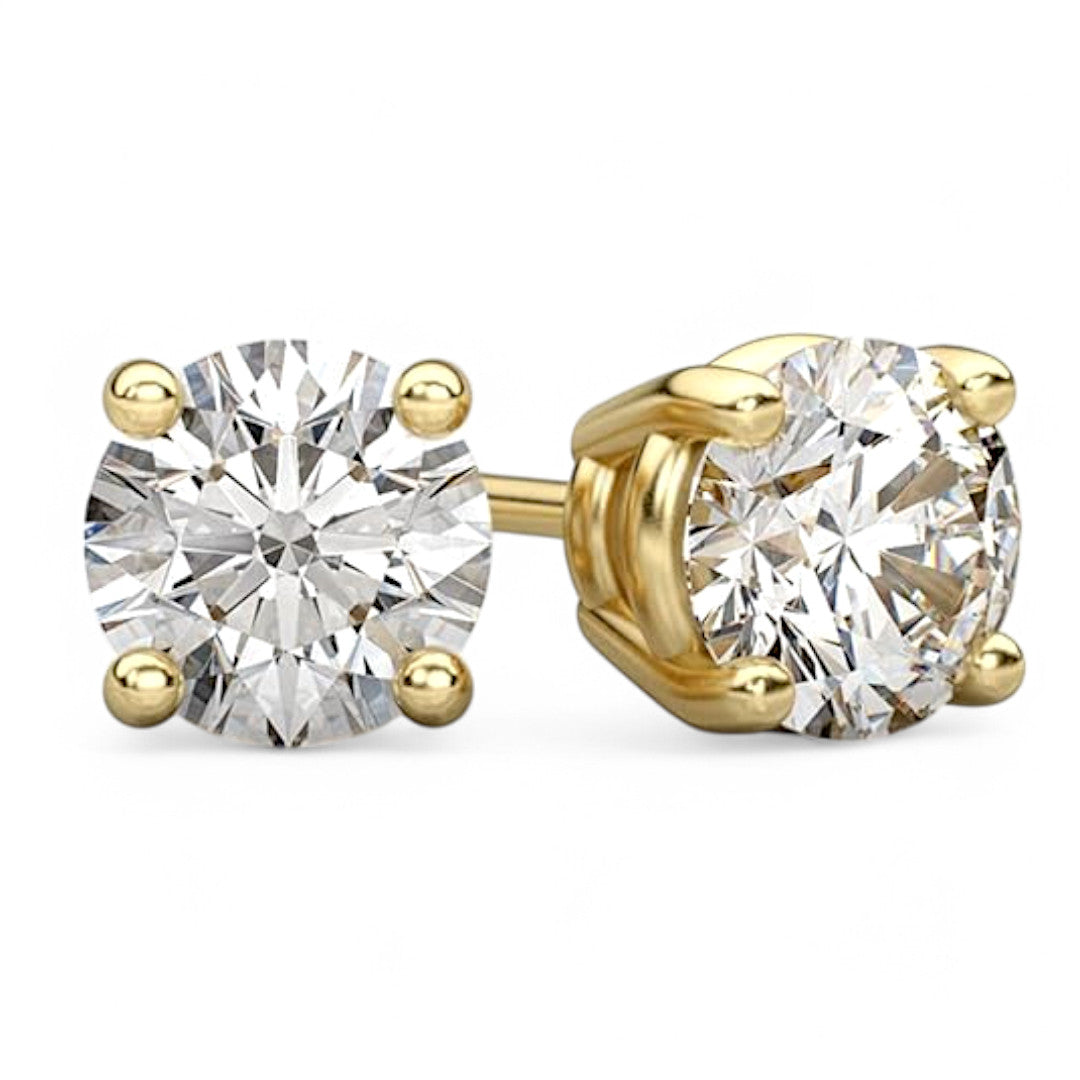 0.50CT Classic Round Lab Diamond Studs - GEMPARA