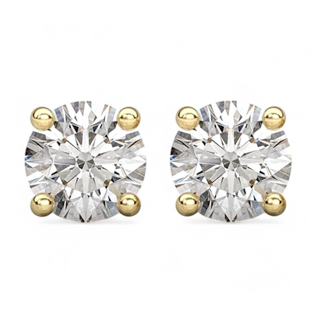 0.50CT Classic Round Lab Diamond Studs - GEMPARA