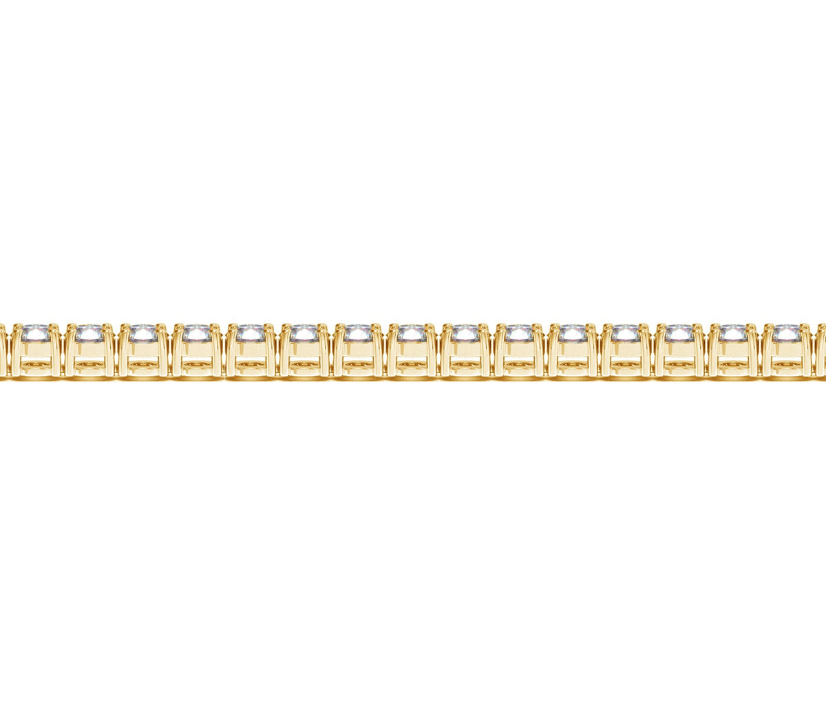 Lab Grown Round Diamond Tennis Bracelet in 14k Yellow Gold(10 cctw F/G  VS2/SI1)