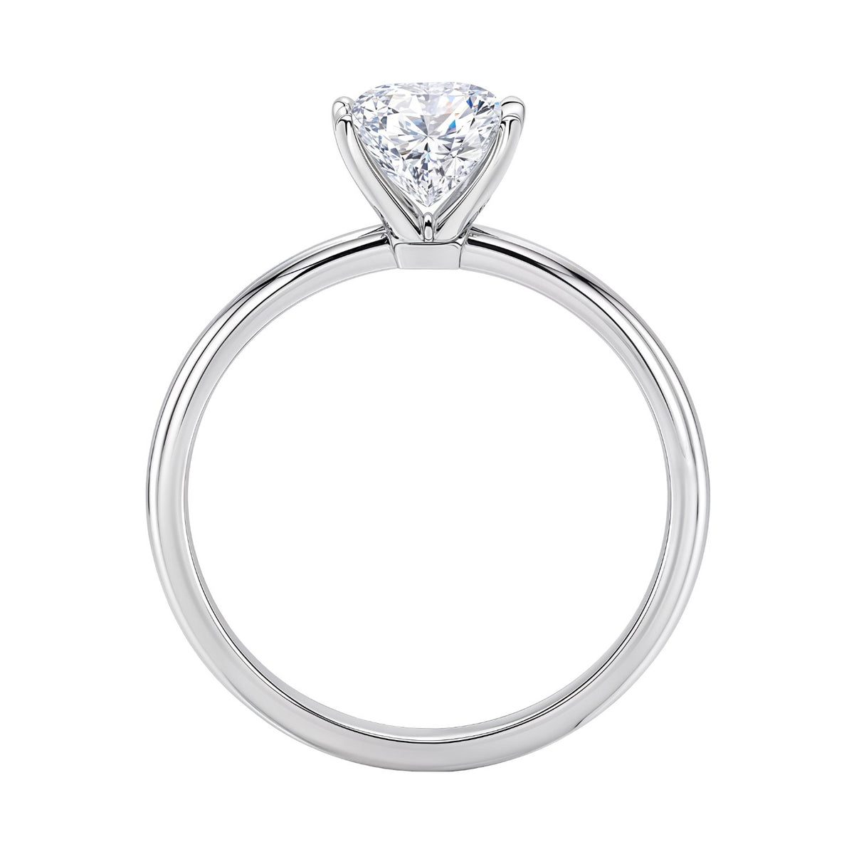 3 Carat Radiant Lab Grown IGI G/VS1 Diamond Solitaire Ring in 10K White Gold