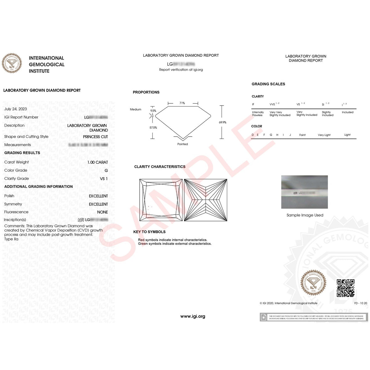 1 Carat Princess Lab Grown IGI G/VS1 Diamond Solitaire Ring in 10K Yellow Gold