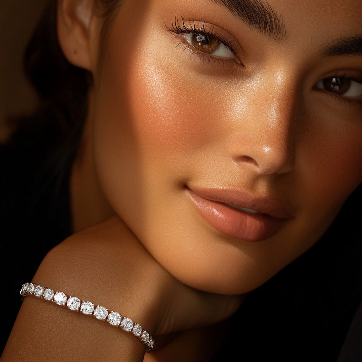 Lab Grown Round Diamond Tennis Bracelet in 14k White Gold (10 cctw F/G  VS2/SI1)