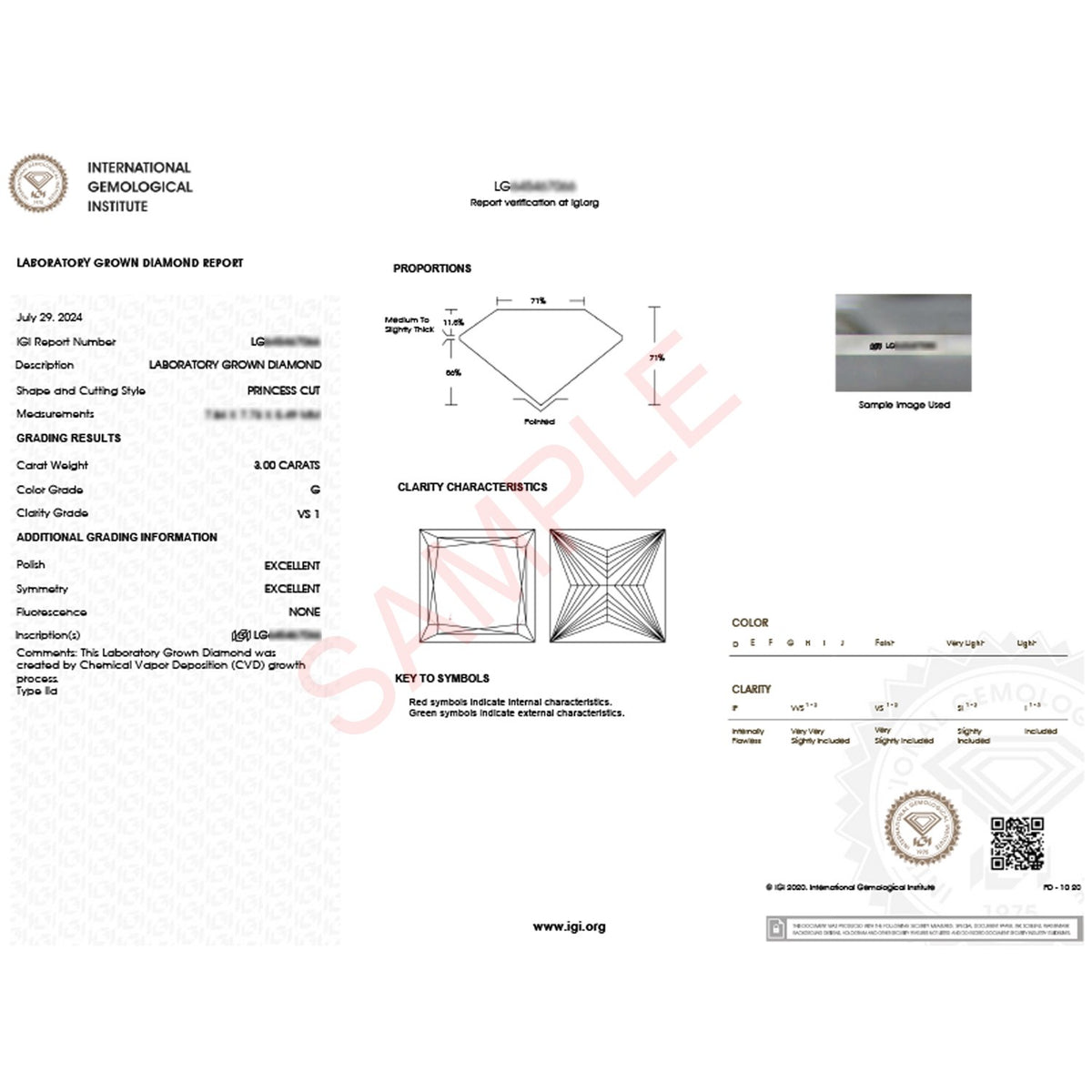 3 Carat Princess Lab Grown IGI G/VS1 Diamond Solitaire Ring in 10K Yellow Gold