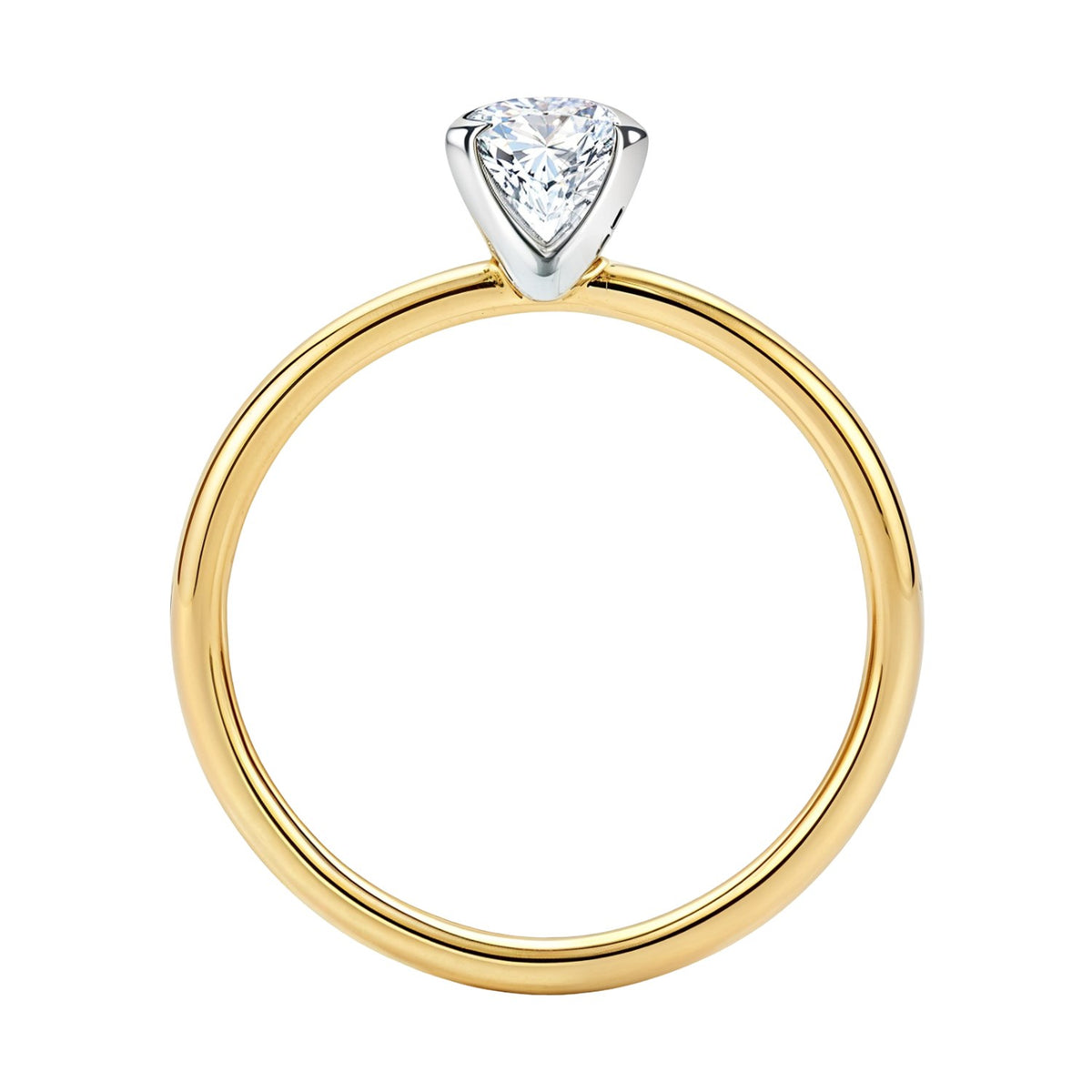 1 Carat Emerald Lab Grown IGI G/VS1 Diamond Solitaire Ring in 14K Yellow Gold