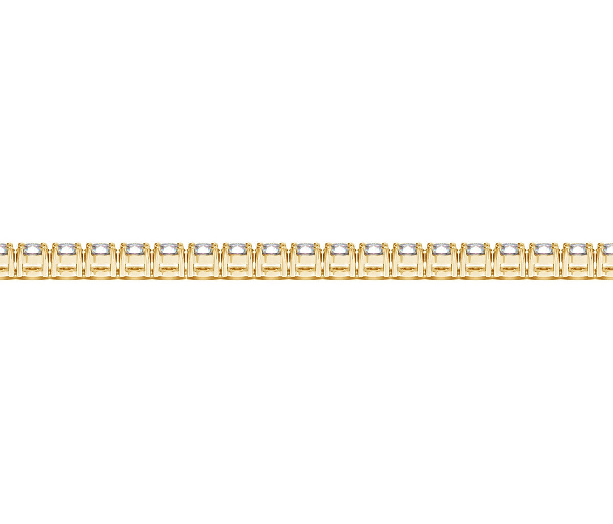 Lab Grown Round Diamond Tennis Bracelet in 14k Yellow Gold(5 cctw  F/G  VS2/SI1)