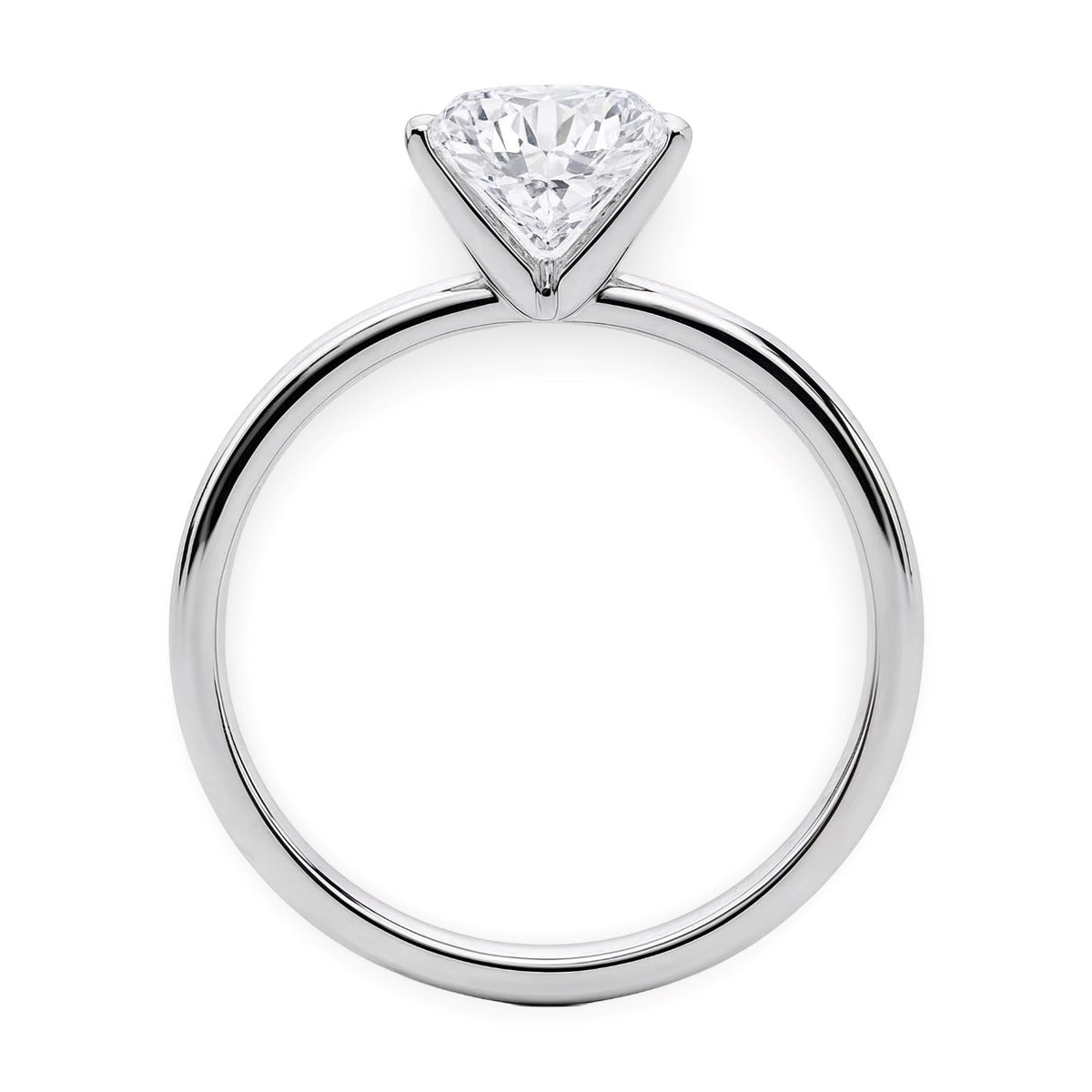 2 Carat Round Lab Grown IGI G/VS1 Diamond Solitaire Ring in 14K White Gold