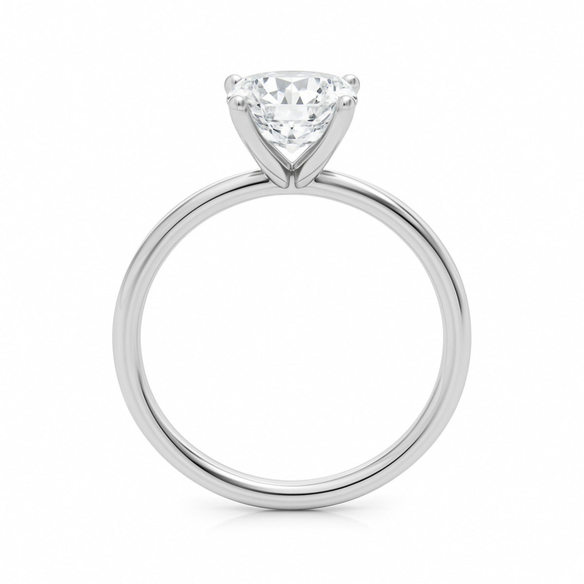 2 Carat Cushion Lab Grown IGI G/VS1 Diamond Solitaire Ring in 10K White Gold