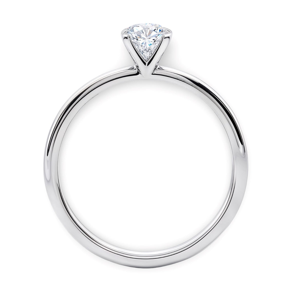 3/4 Carat Round Lab Grown IGI G/VS1 Diamond Solitaire Ring in 10K White Gold