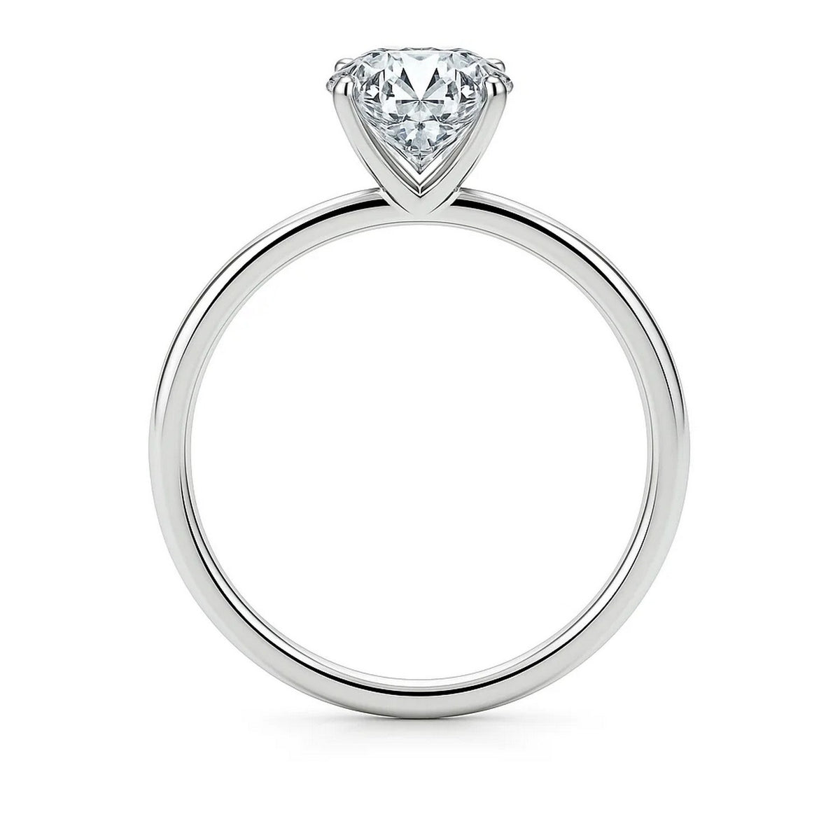 3 Carat Emerald Lab Grown IGI G/VS1 Diamond Solitaire Ring in 10K White Gold