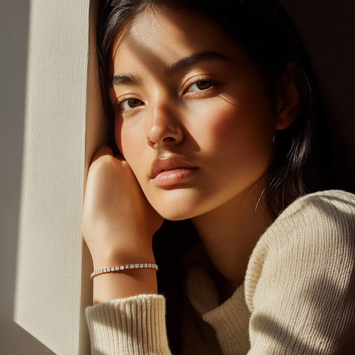 Lab Grown Round Diamond Tennis Bracelet in 14k Yellow Gold (3 cctw F/G  VS2/SI1)