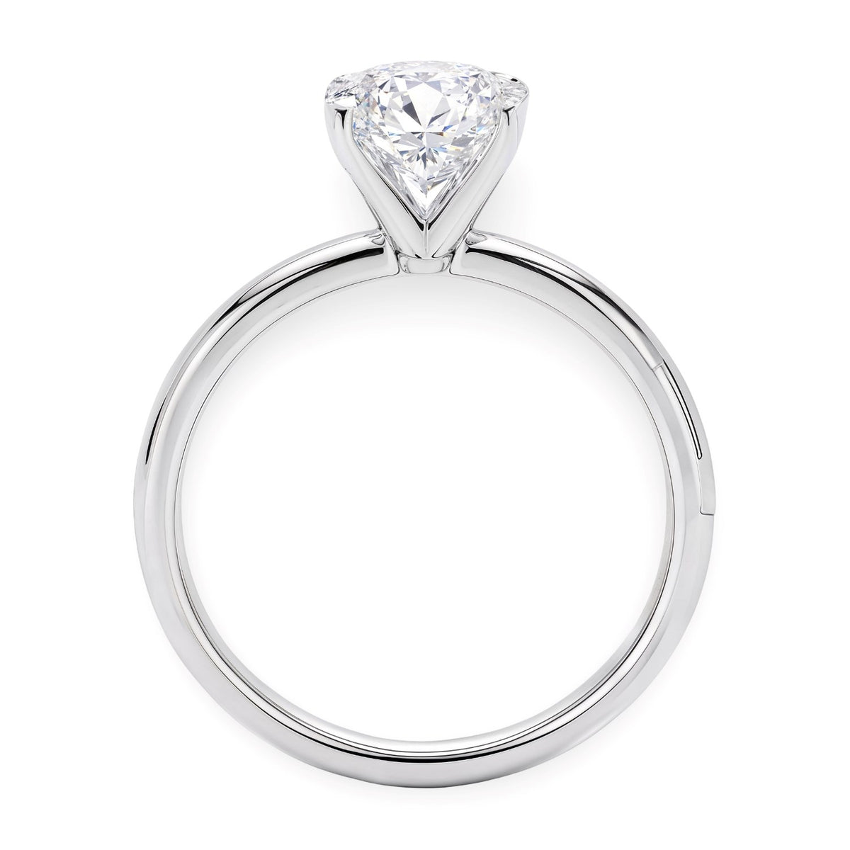 2 Carat Oval Lab Grown IGI G/VS1 Diamond Solitaire Ring in 14K White Gold