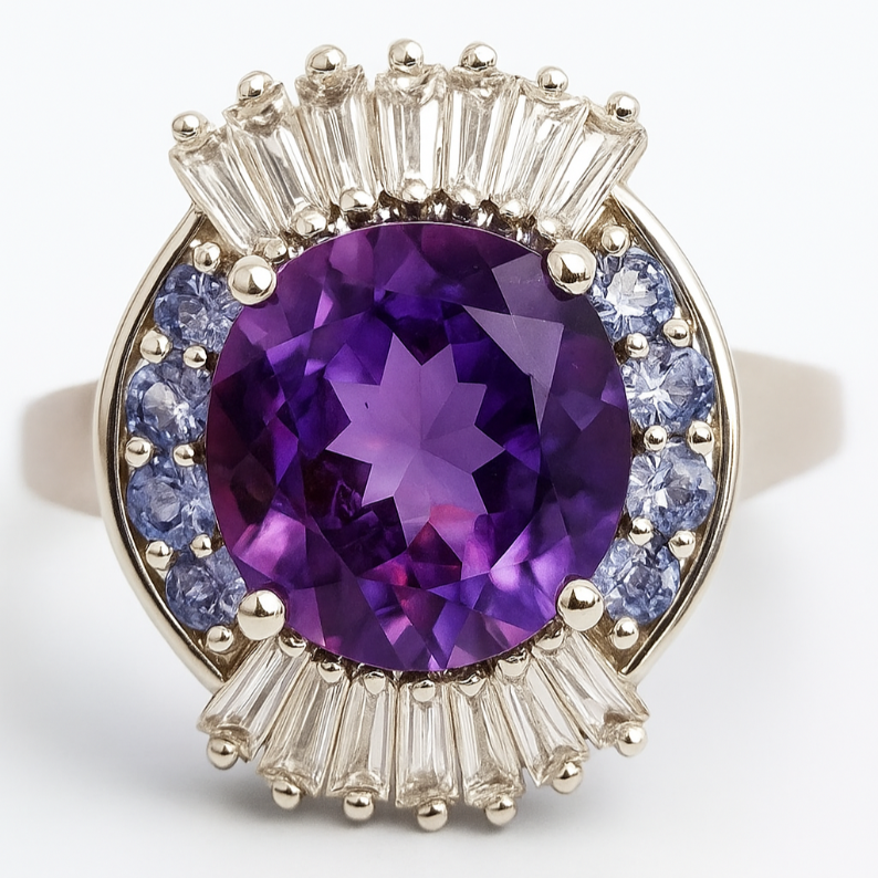 Sceptre Radiant Round Amethyst Ring - GEMPARA