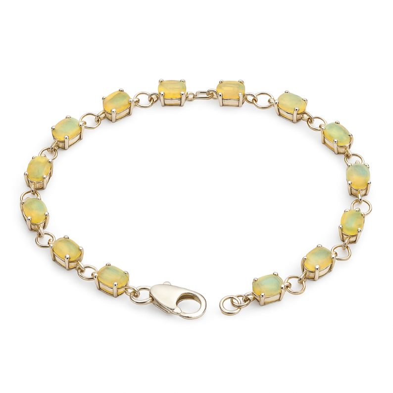 Oval-Cut Reveal Opal Tennis Bracelet - GEMPARA
