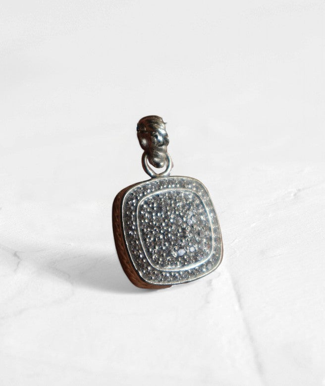 Round Moissanite Pave Pendant - GEMPARA