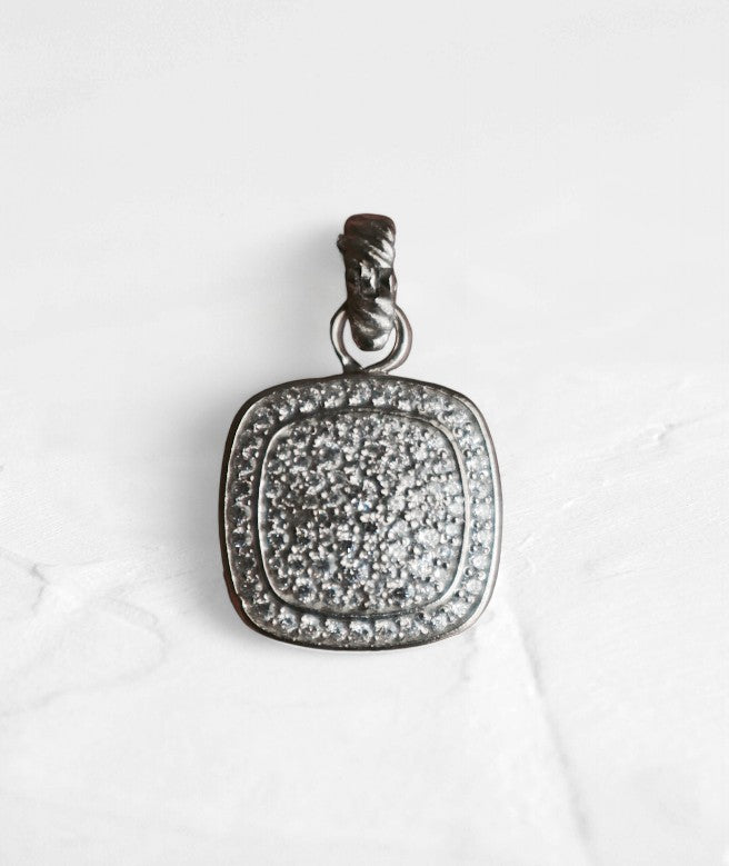 Round Moissanite Pave Pendant - GEMPARA