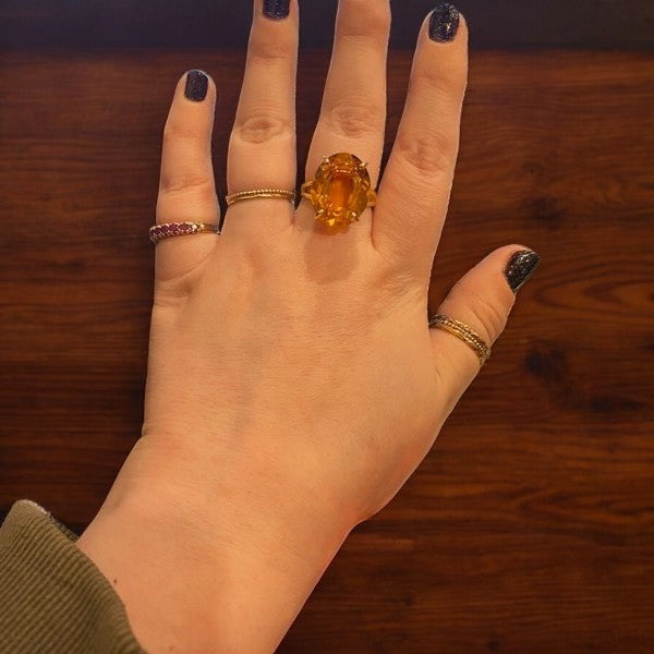 Golden Ember Citrine Ring