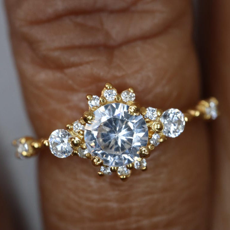 0.30 Round Lab Diamond Ring with Accents
