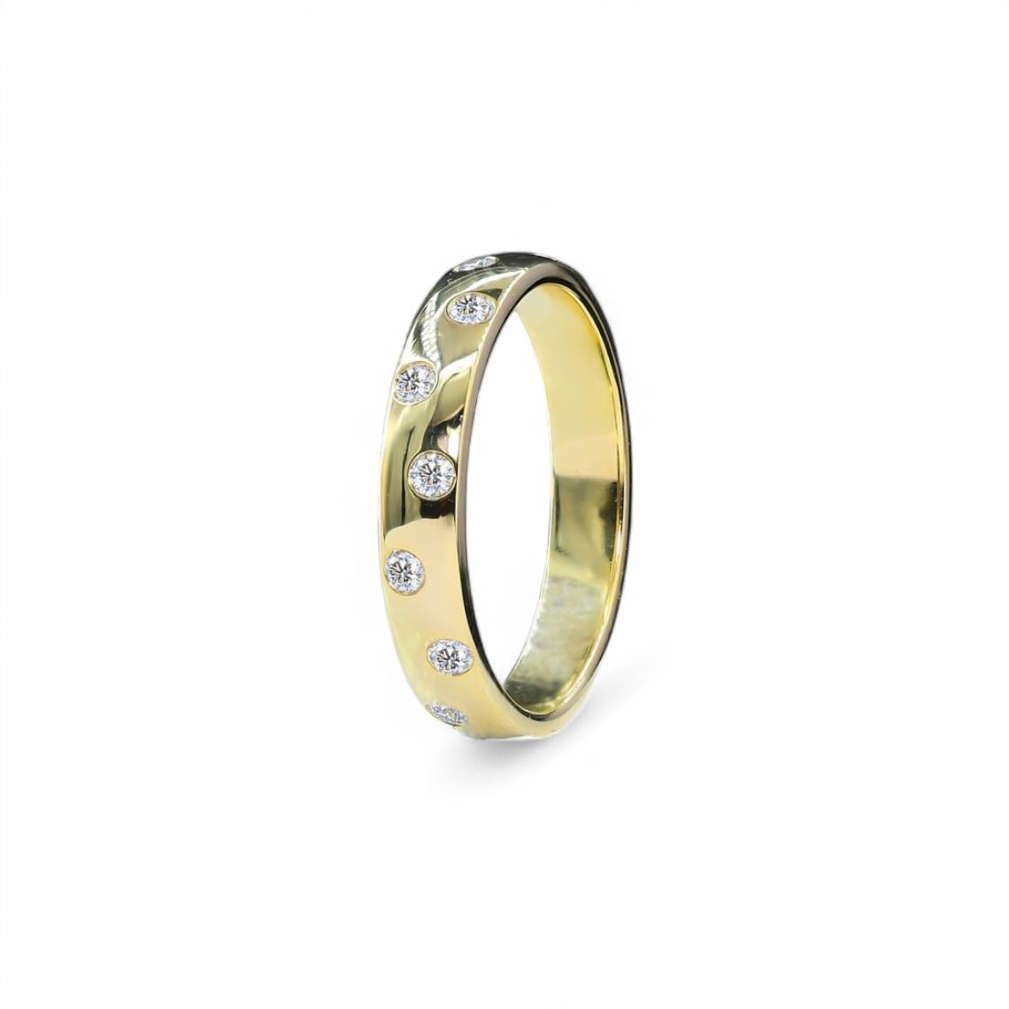 Flush Set Lab Diamond Eternity Ring - GEMPARA