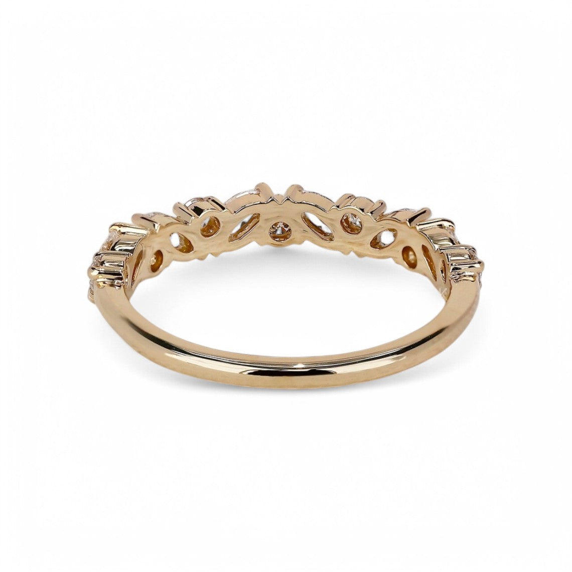 Lab Diamond Half Eternity Marquise-Round Band - GEMPARA