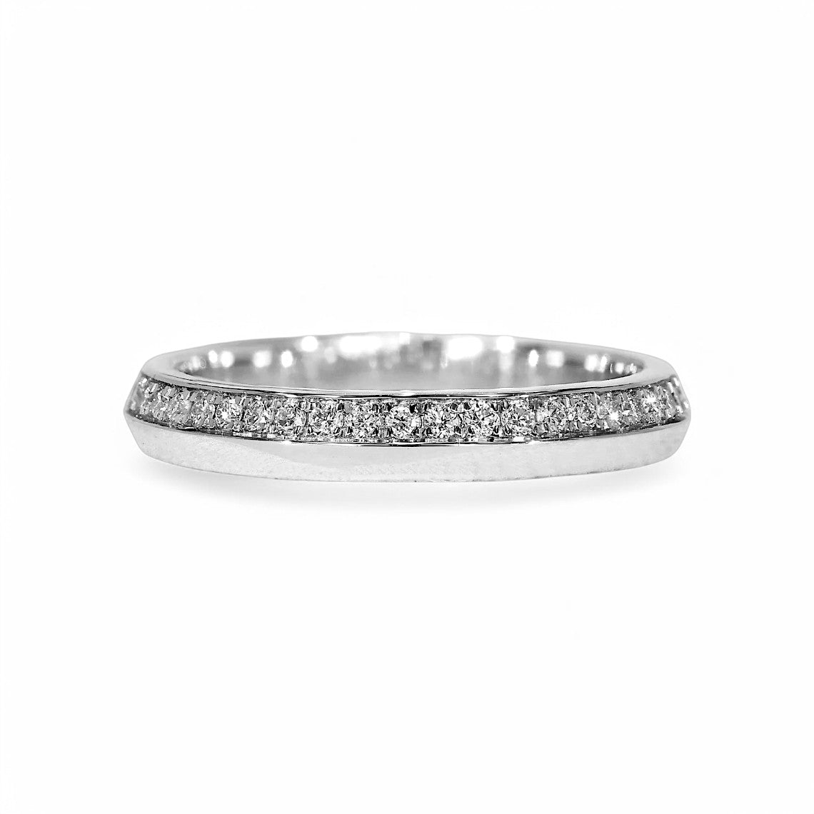 Diamond Full Eternity Knife-Edge Band - GEMPARA