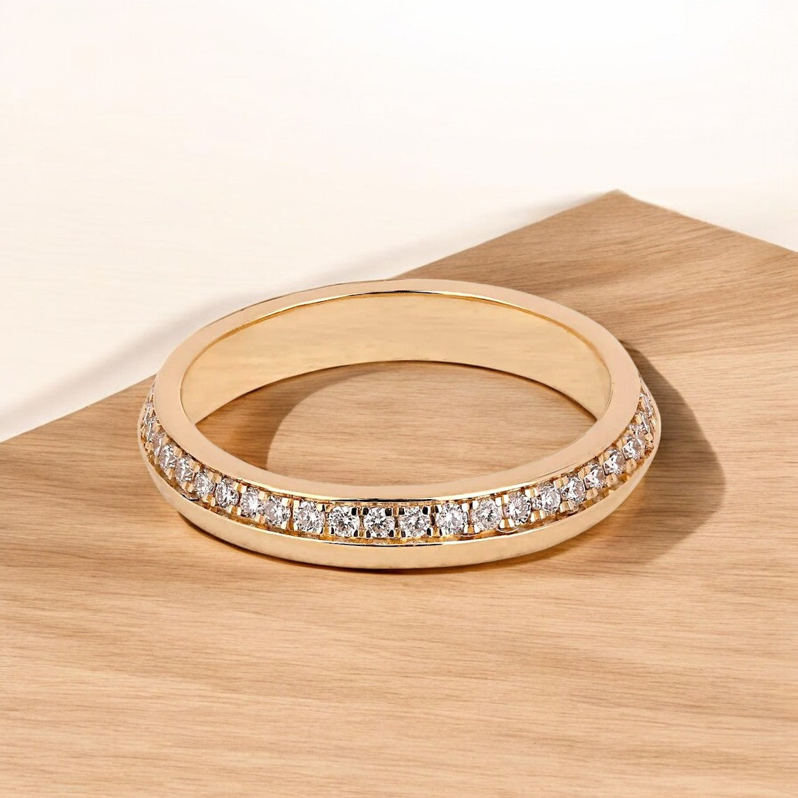 Lab Diamond Full Eternity Knife-Edge Band